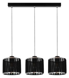 Czarna lampa glamour nad stół z abażurami - A86-Mivila
