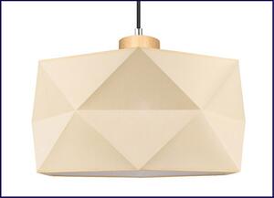 Kremowa lampa wisząca z abażurem 3D - A88-Vexa