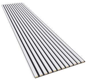 Akustyczne panele lamelowe 2 szt. biały mat E7-C67