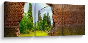 Obraz - Ogród Eden (z zegarem) (90x30 cm)
