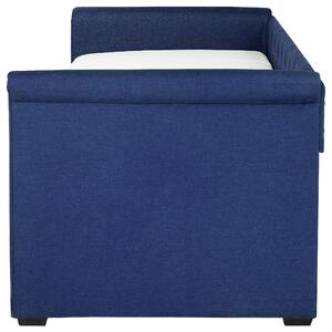 Rama łóżka wysuwanego z tkaniny niebieskie nowoczesne 80 x 200 cm Libourne Beliani