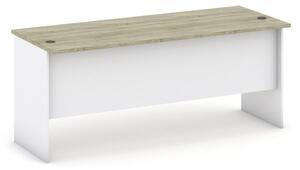 Biurko proste, długość 1800 mm, biały/dąb sonoma