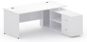 Stół z szafką MIRELLI A+ 1600 x 1600 x 750 mm, biały