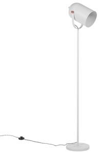 Lampa podłogowa biała industrialna metalowa regulowany klosz 156 cm Tyria Beliani