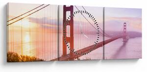 Obraz - San Francisco (z zegarem) (90x30 cm)