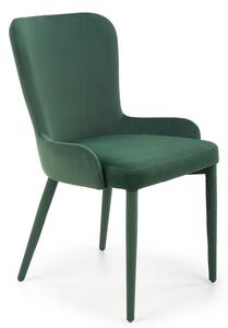 Zielone nowoczesne krzesło tapicerowane - Elso