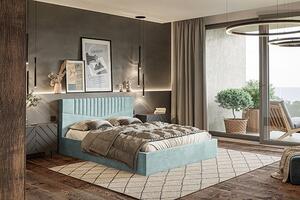 Tapicerowane łóżko 180x200 Landes 4X - 36 kolorów