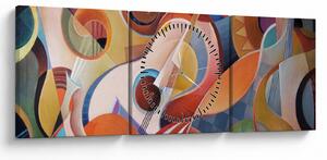 Obraz - Muzyczny abstrakt (z zegarem) (90x30 cm)