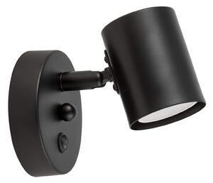 LAMPA ŚCIENNA KINKIET NOWOCZESNY CZARNY DORA W1