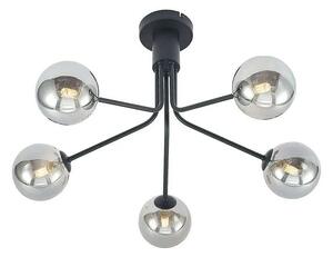 Lucande - Wynina 5 Lampa Sufitowa Black/Smoke