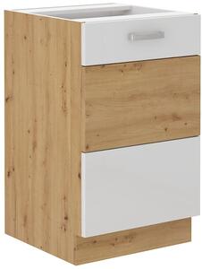 Szafka kuchenna pod zlew ARTISAN HG 50 ZL 2F Biały/Dąb Artisan