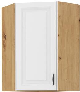 Szafka kuchenna wisząca górna narożna STILO 58x58 GN-90 1 F Biały/Dąb Artisan