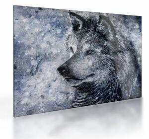 Obraz na szkle - Wilk z kreskówki (70x50 cm)