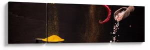 Obraz - Przyprawy w ruchu (170x50 cm)