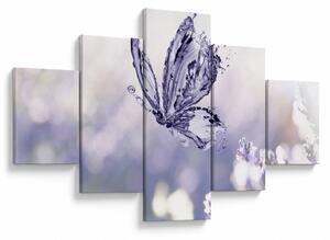 Obraz - Motyl i lawenda (125x70 cm)