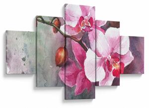Obraz - Orchidee, akwarela (125x70 cm)