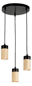 Envostar - Plain 3 Cluster Lampa Wisząca Black/Wood