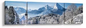 Obraz - Rzut oka na zimowy krajobraz (170x50 cm)