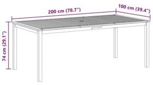 Zestaw Mebli Ogrodowych Komplet Jadalniany 7-Częściowy Drewno Na Taras Balkon Ogród