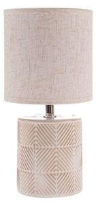 Beżowa lampa stołowa ceramiczna z tekstylnym kloszem (wysokość 27 cm) Anita – Dakls