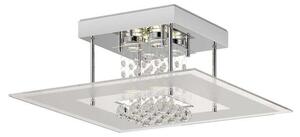 Lindby - Lisandra LED Lampa Sufitowa IP44 Chrome/Clear