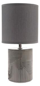 Szara lampa stołowa ceramiczna z tekstylnym kloszem (wysokość 32,5 cm) Anita – Dakls