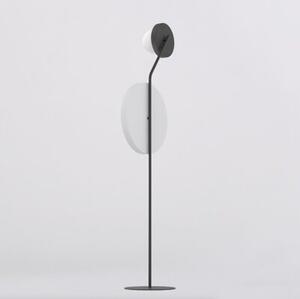 Lampa stojąca podłogowa nowoczesna czarno-biała okrągłe talerze 2xG9 8W KISS Emibig