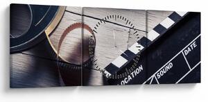 Obraz - Film (z zegarem) (90x30 cm)