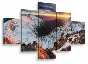 Obraz - Zimowa panorama górska (125x70 cm)