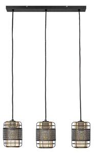 Lindby - Eudoria 3 Lampa Wisząca Black/Gold