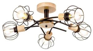 Envostar - Ylva 5 Lampa Sufitowa Oak/Black