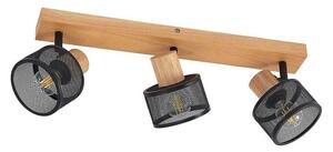 Lindby - Evinora 3 Lampa Sufitowa Black/Wood