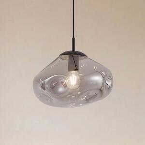 Lampa Wisząca Lindby, Lelia, ściemnialny, szary, jadalnia, szkło, design