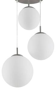 Lindby - Heleska 3 Round Lampa Wisząca Opal/Nickel