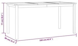 Zestaw Mebli Ogrodowych Komplet Jadalniany 5-Częściowy Drewno Na Taras Balkon Ogród