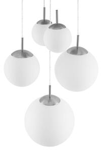 Lindby - Heleska 5 Round Lampa Wisząca Opal/Nickel