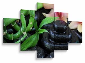Obraz - Kamienie i orchidee (125x70 cm)