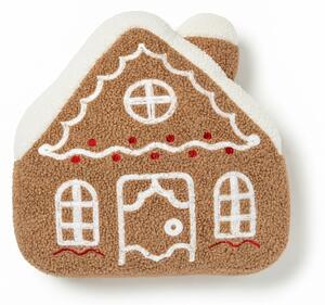 Poduszka dekoracyjna GINGERBREAD HOUSE 40x40 cm, brązowy
