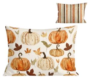 Flanelowa poszewka na poduszkę PUMPKINS & STRIPES 50x70 cm, kolorowa