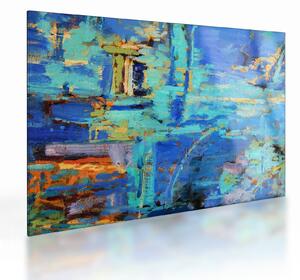 Obraz na szkle - Abstrakcyjny obraz olejny (70x50 cm)
