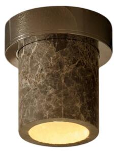 DESIGN BY US Lampa sufitowa Miss Marble, możliwość ściemniania, aluminiowy / szary / cynkowy, łazienka, kamień, design