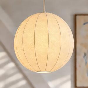 Lampa wisząca Elovie NOLA, możliwość ściemniania, biały / opal, salon / jadalnia, tkanina / materiał / jedwab, skandynawski