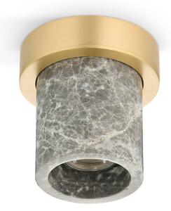 DESIGN BY US Lampa sufitowa Miss Marble, możliwość ściemniania, aluminiowy / szary / cynkowy, łazienka, kamień, design
