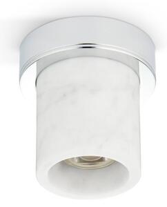 DESIGN BY US Lampa sufitowa Miss Marble, możliwość ściemniania, biały / opal, łazienka, kamień, design