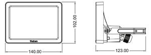 Theben Zewnętrzny reflektor ścienny LED theLeda B10 dual, czarny, IP65, czarny, aluminium