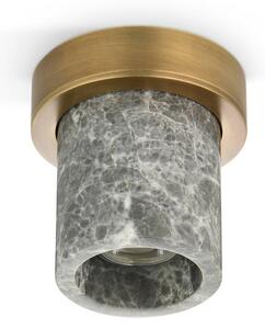 DESIGN BY US Lampa sufitowa Miss Marble, możliwość ściemniania, aluminiowy / szary / cynkowy, łazienka, kamień, design