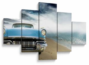 Obraz - Kabriolet w stylu vintage (125x70 cm)