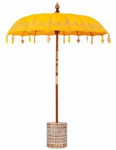 Baliński Parasol z Bazą Żółty 185 x 185 x 260 cm