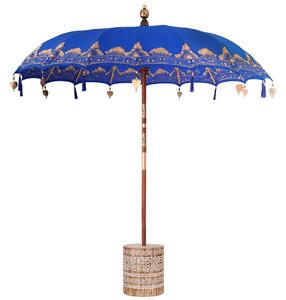 Baliński Parasol z Bazą Niebieski 215 x 215 x 260 cm