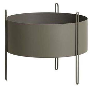 Woud - Pidestall Planter Medium Taupe